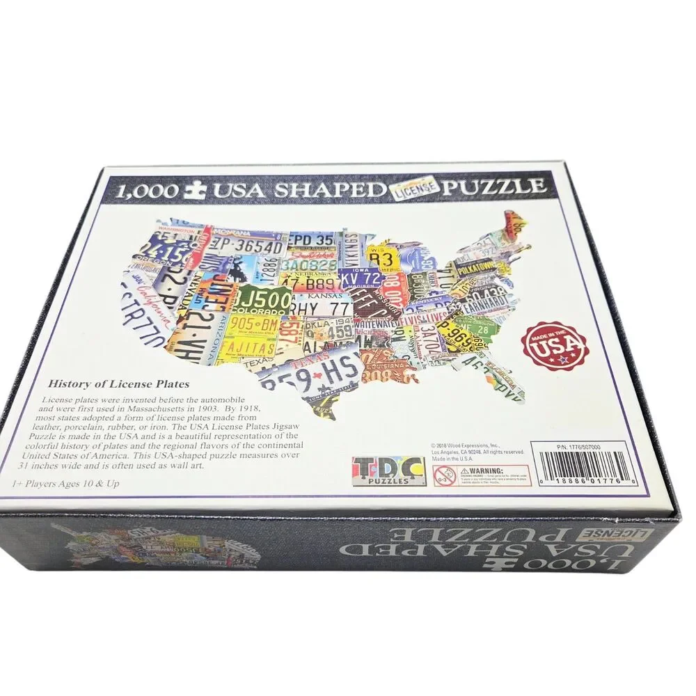 TDC Games USA License Plate Map 1000 Piece Jigsaw Puzzle 31